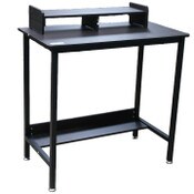 Wholesale - Dk Brn Wd Desk MDF with Metal Legs 31.5"x16.5"x29"h (No UPC, FNSKU Only) C/P 1, UPC: